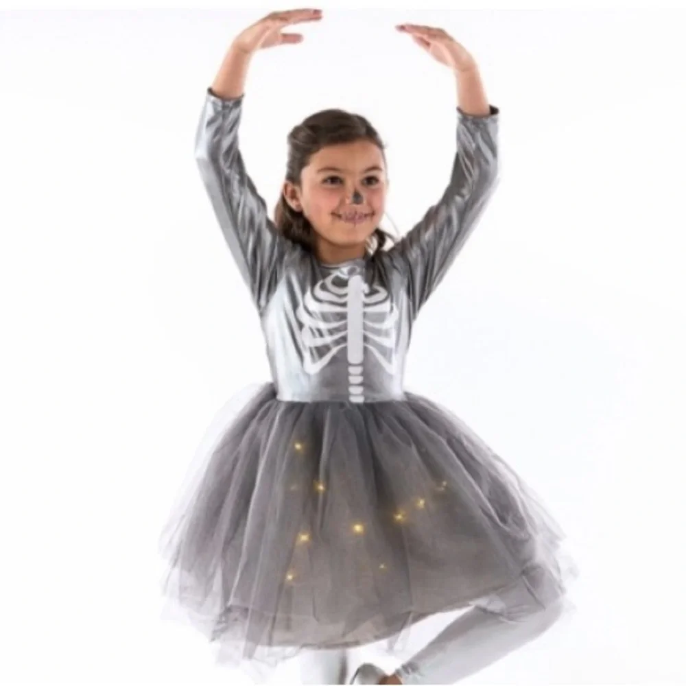 Pottery Barn Kids Light Up Tulle Skeleton Costume - Picture 4 of 11